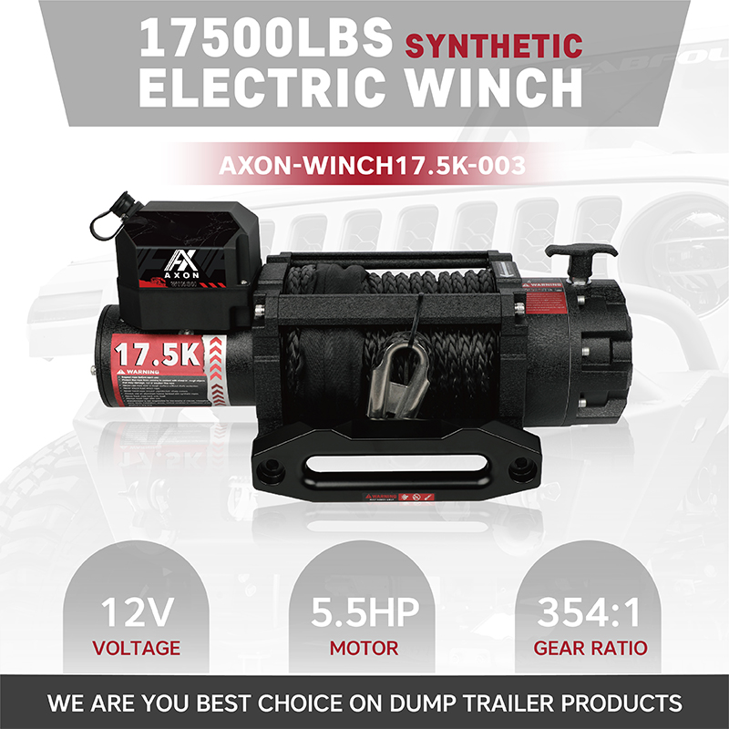 AXON-WINCH17.5K-003<br>Electric Winch, 12V, 175000LBS